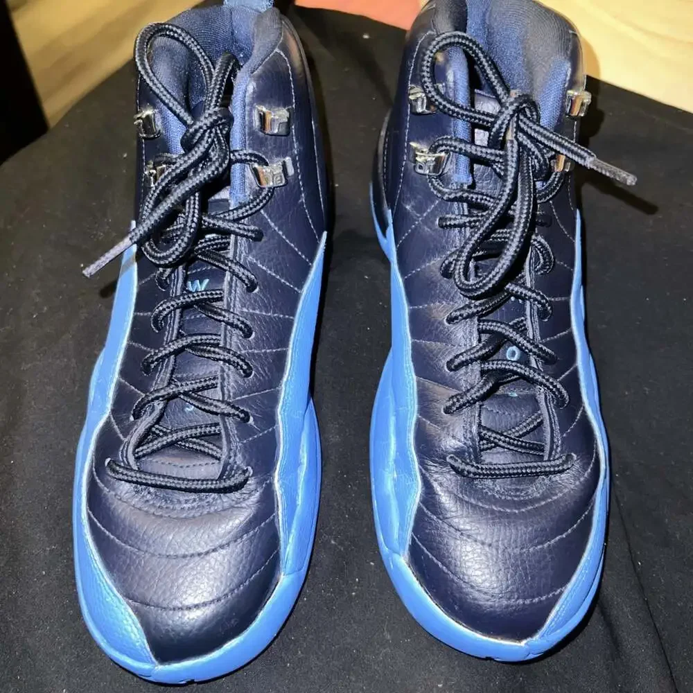 2012 Air Jordan Retro Obsidian 153265 410 Size 6Y (white painted light blue)